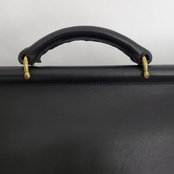 Vintage 90s Coach Beekman Briefcase Black Leather Bag 5266 - Picture 6 of 16